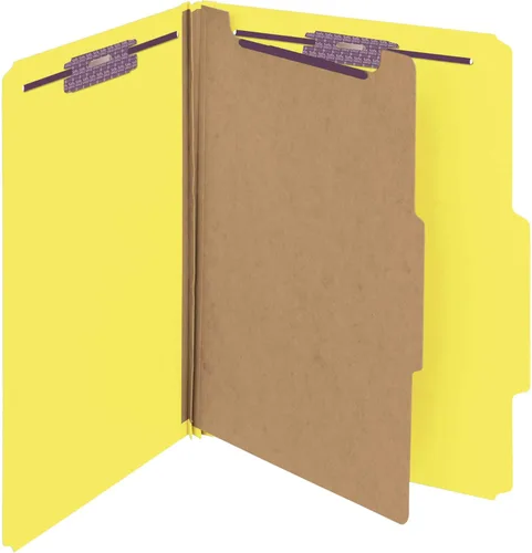 Vista 4 de Smead, carpeta de clasificación, Amarillo