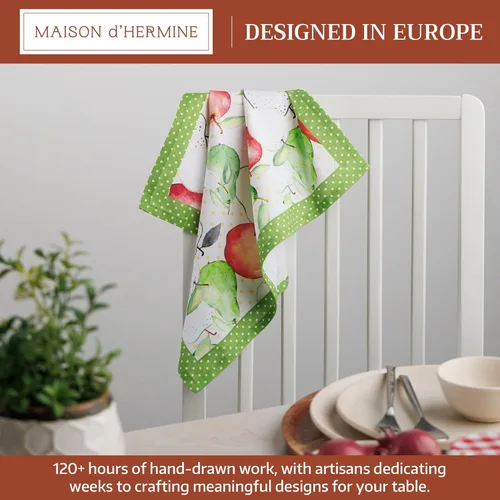 Vista 2 de Maison d' Hermine Juego de 4 servilletas de tela 100% algodón, suaves y duraderas, servilletas cuadradas reutilizables para uso diario, lavables