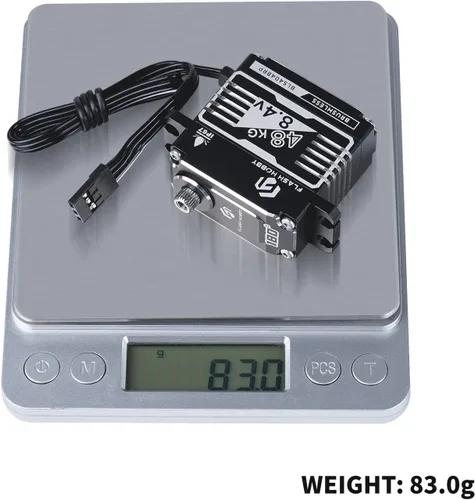 Vista 5 de Servo sin escobillas de 105.8 lbs, servo de alto par de 8.4 V, servo de Crwaler RC impermeable IP67 compatible con Sanwa SSR/NB4/Futaba