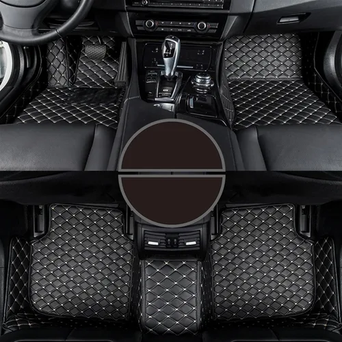 Vista 10 de Car mat Car Floor Mats for mazdas CX3 CX30 MX5 Foot Accessories Carpets (Color : Beige)