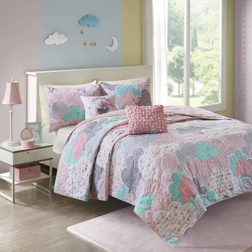 Vista 15 de Intelligent Design Juego de Edredón Reversible de Algodón para Niños - Diversión Vibrante, Estampado Juguetón, Ropa de Cama para Niños de Todas