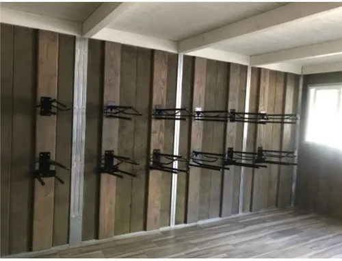 Vista 6 de EASY-UP Soporte para sillín con barra de almohadilla para entusiastas de los caballos Soporte de pared para sillín de alta resistencia Estante