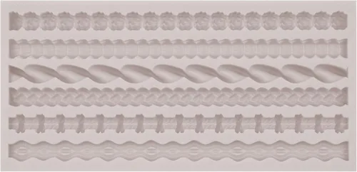 Vista 9 de Moldes de silicona de cuerda trenzada, moldes de silicona para bordes de pastel de perlas, patrón de espiral ondulada, cuerda de cáñamo, moldes