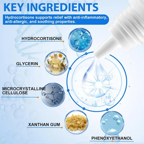 Vista 3 de KZUO Tratamiento de infección de oído de perro, gotas para los oídos de perro con hidrocortisona al 1% para perro, para infección por levaduras