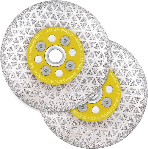 Vista 12 de HIGHDRIL Cuchilla de porcelana de diamante para cortar y moler, diámetro de 4 pulgadas, rueda de copa multiusos de 4 pulgadas, disco de diamante