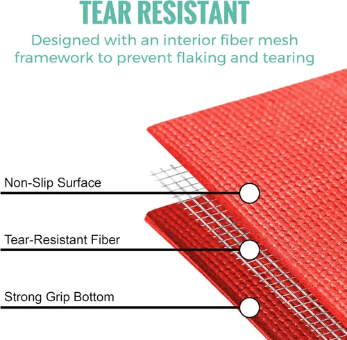 Vista 5 de 12 or 16-Pack Value Yoga Mat, 68" x 24" Non Slip Exercise Mat, 3mm Thick Gym Mat, Bulk Non Toxic Yoga Mats for Schools and Studios