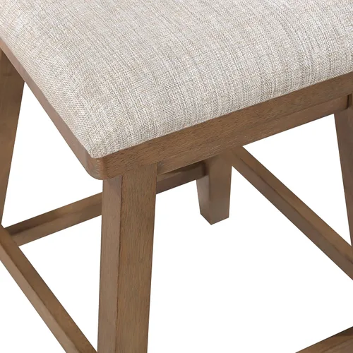 Vista 49 de Home Brookline - Taburete giratorio de bar con mecanismo de giro de 360°, taburetes rústicos de granja para encimera de cocina con cojín, altura