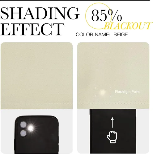 Vista 5 de NICETOWN - Paneles de cortinas para oscurecer la habitación con aislamiento térmico y ojales para ventanas de sala de estar