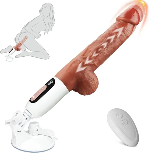 Vista 8 de Remote Control Realistic Adult for Women Today 9 Powerful Modes Thrusting Stimulation with Strong Suction Cup for Hands Free Play Electric Machine
