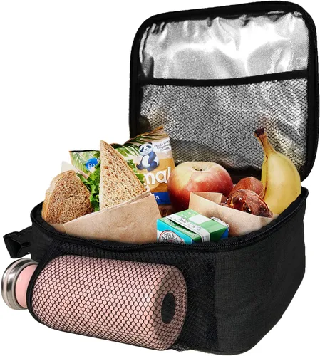Vista 2 de Hap Tim - Lonchera para adultos, bolsa de almuerzo aislada para mujeres, lonchera reutilizable, lonchera espaciosa, rosa (18654-PK)