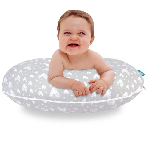 Vista 2 de Juego de 2 fundas de almohada de lactancia compatibles con almohada Boppy, 100% algodón jersey con cremallera grande, súper suave, transpirable