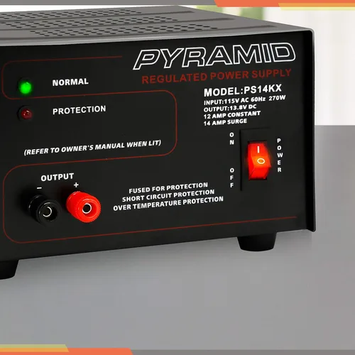 Vista 6 de Pyramid Fuente de alimentación de banco compacto universal, 12 amperios regulado lineal de laboratorio doméstico convertidor de CA a CC de 12 V