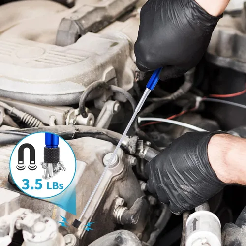 Vista 5 de 1 Pieza Herramienta de Recogida con Linterna Magnética Telescópica de 3.5 Libras con Luces LED, Varilla Magnética Extensible de 7" a 27