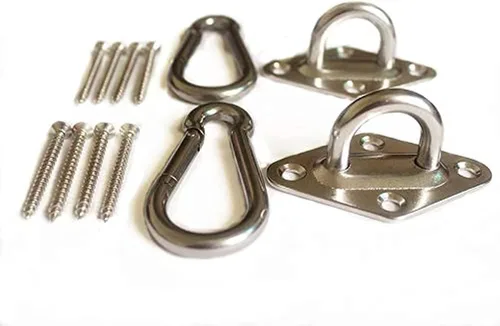 MHMYDZ 1000 lb Capacity Heavy Duty Hammock Hanging kit Ultra Durable Hooks Carabiners for Hammock Stand Hammocks Swing Chair,Multiple Indoor Outdoor
