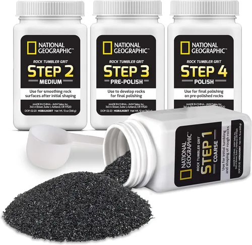 Recambio National Geographic de arena para pulidor de rocas, funciona con National Geographic, lortone, thumler y más