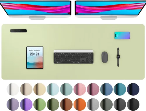 Vista 164 de Aothia - Protector de escritorio de cuero sintético grande, base antideslizante para mouse y superficie para escribir, impermeable, fácil de Agua