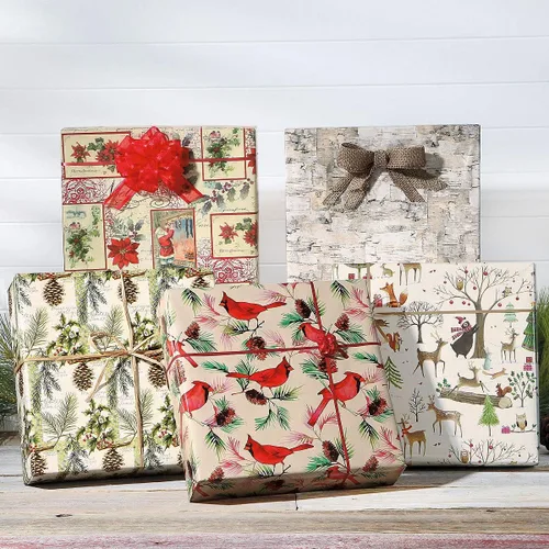 Vista 5 de Birch rollo gigante de papel de regalo – 72 sq ft.