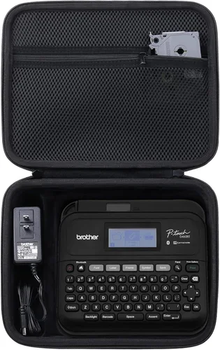 Vista 10 de khanka Estuche de viaje rígido de repuesto para Brother P-Touch Pt-d400 PTD400AD, PT-D410, PT-D460BT etiquetadora avanzada para el hogar y la Blanco