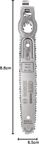 Vista 6 de Bosch 2609256F43 - Hoja de sierra NanoBlade para madera y materiales sintéticos, profundidad de corte 65, tecnología NanoBlade