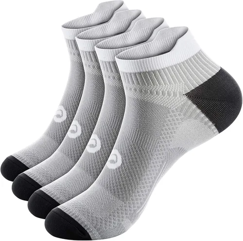 PAPLUS Ankle Compression Sock for Men and Women 246 Pairs, Low Cut Compression Running Sock with Ankle Support