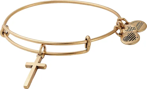 Alex and Ani Divine Guides - Juego de joyas de cruz para mujer collar y brazalete a juego acabado rafaeliano