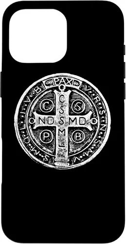 Vista 19 de St. Benedict Medal Saint Benedict Cross Catholic Christian Case for iPhone 16