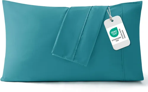 Vista 16 de Bedsure - Fundas para almohada tamaño Queen, de microfibra cepillada y con cierre envolvente, muy suaves y acogedoras, juego de 2, color lino, 20 x