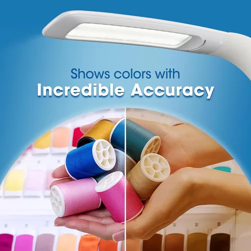 Vista 4 de OttLite Lámpara de escritorio LED con base que cambia de color y USB