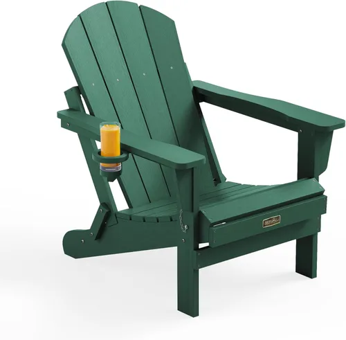 Vista 70 de SERWALL - Juego de sillas Adirondack de 2 para patio, jardín, al aire libre, fogata - (Plegable, gris)