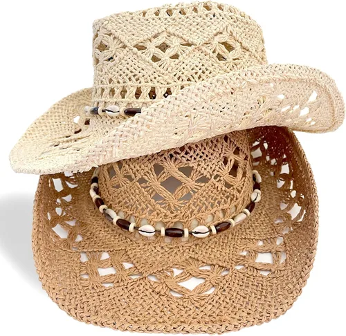 Vista 2 de RainFlowwer Banda para sombrero de vaquero para mujer, hecho a mano, cinturón de repuesto para hombre, sombrero de Panamá