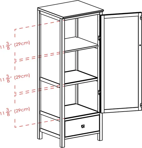 Vista 5 de Winsome Brooke Almacenamiento/organización, nogal antiguo