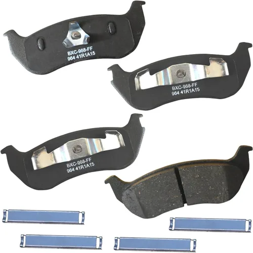 Vista 144 de Pastillas de freno traseras cerámicas Bendix Premium SBC1337 para Cadillac CTS 2014-2008, SRX 2016-2010, Chevrolet Camaro 2015-2010, Saab 9-4X 2011