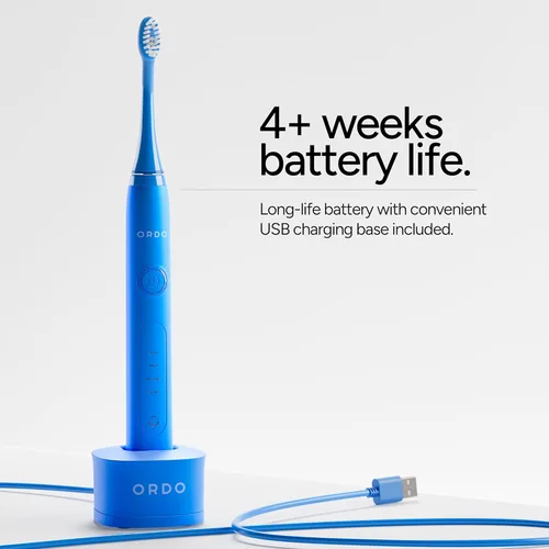 Vista 2 de Cepillo de dientes eléctrico Ordo Sonic+ para adultos, tecnología inteligente avanzada, 4 modos de cepillado, recarga rápida, cepillos de dientes