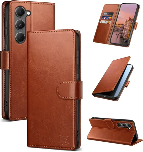 Vista 46 de SUANPOT para Samsung Galaxy S23 +/ Plus Funda tipo cartera con bloqueo RFID, soporte para tarjetas de crédito, funda protectora de libro tipo flip