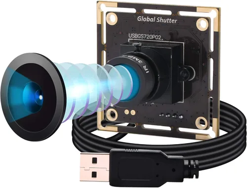 Obturador global módulo de cámara USB gran angular 720P 60FPS USB Cámara web para computadora Mini UVC USB2.0 Cámara de PC USB de alta velocidad con