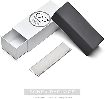 Vista 7 de Marco de gafas de titanio para hombres, gafas cuadradas lentes ópticas completas F85641