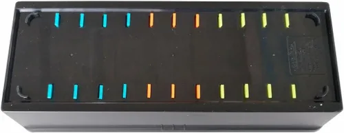 Vista 8 de Organizador de tarjetas de visita: caja de almacenamiento de 500 tarjetas con 11 divisores