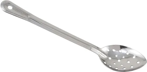 Winco Cuchara para Rociar de Acero Inoxidable, Perforada, 15", 1.2mm