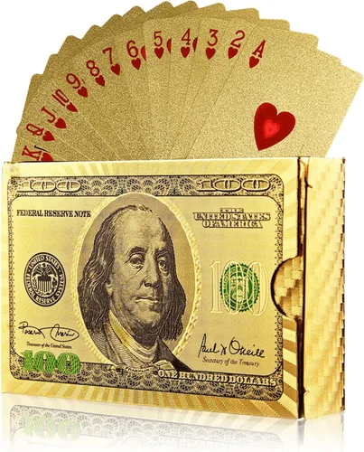 Vista 10 de Magic Kiss Cartas de póquer de papel de aluminio impermeables, baraja de naipes de plástico para regalo (3 barajas (oro + oro rosa + negro))