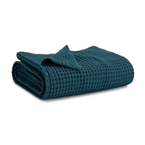 Vista 8 de Comfy Cubs Manta de bebé con tejido de punto gofre, manta de algodón de 40 x 40 pulgadas con diseño texturizado, manta ligera para cama, cuna