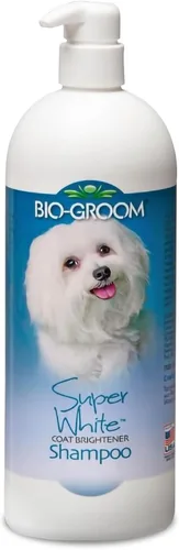 Bio-Groom Super White Champú para perros – Champú blanqueador para mascotas, suministros de baño para perros, lavado de cachorros, suministros de