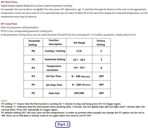 Vista 4 de Módulo de termostato digital de 5 V CC de -58 ℉ a 257 ℉ Fahrenheit, pantalla de temperatura controlador de temperatura con relé de 20 A, sonda