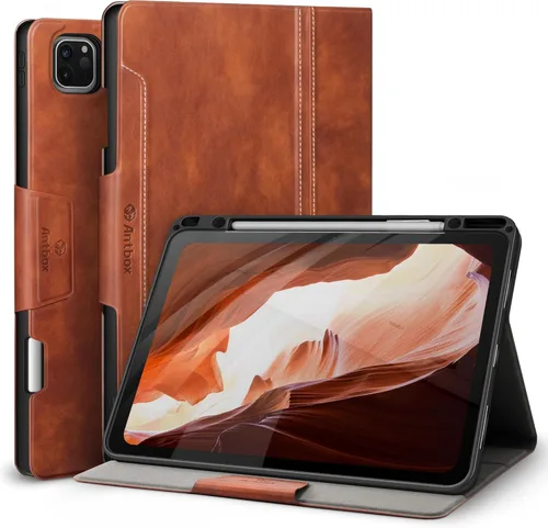 Vista 10 de Funda Antbox para iPad Pro de 12.9'' 6ª generación (2022) 5ª/4ª/3ª generación (2021/2020/2018), funda inteligente de cuero sintético con soporte