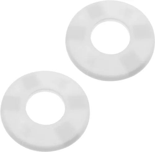 Vista 6 de Paquete de 2 placas redondas de escudo de brida dividida de pared ABS para accesorios de decoración de grifos de tubería de 0.86 "/ 22 mm