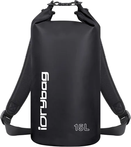 Vista 27 de IDRYBAG Bolsa seca para kayak impermeable 2L/5L/10L/15L/20L, pequeña bolsa impermeable para navegación