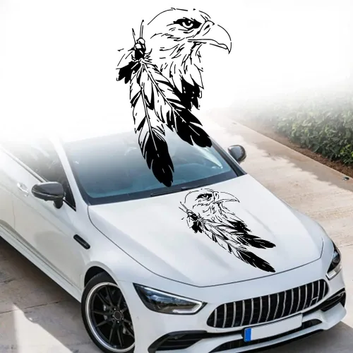 Vista 11 de JSCARLIFE Adhesivo de coche con cabeza de dragón, negro, vinilo, universal