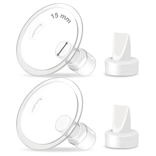 Maymom Válvula de bomba y escudo MyFit de 0.591 in compatible con el extractor de leche Lansinoh Signature Pro/Smartpump/Extractor de leche manual.