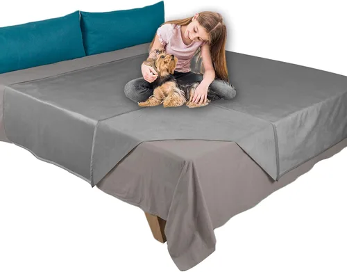 Vista 24 de Ameritex - Manta reversible para mascotas, terciopelo 100 % impermeable súper suave para sofá y cama.