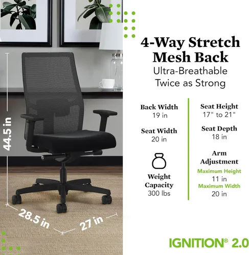 Vista 2 de HON - Silla secretarial