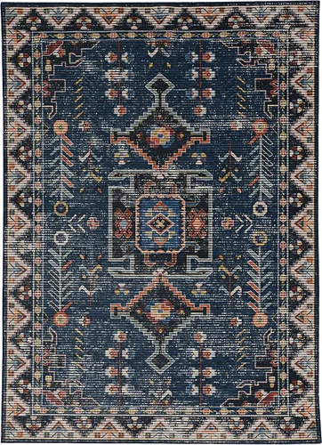 Vista 23 de Linon The Anywhere - Alfombra lavable Wesley marfil/amarillo, 5 x 7 pies Wesley Marfil y Amarillo